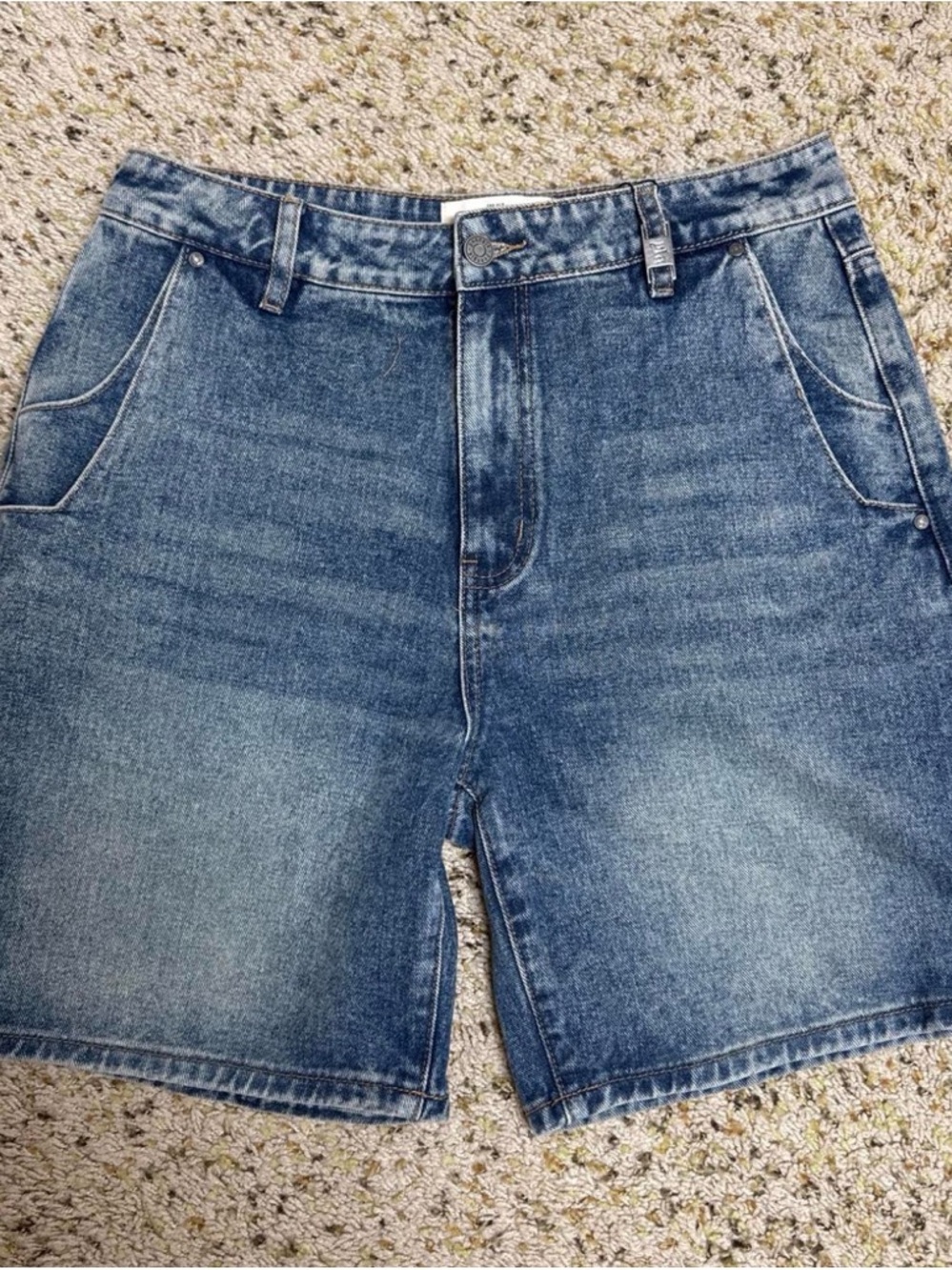 YoungLA Blue Denim Cargo Shorts